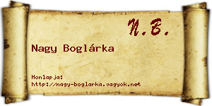 Nagy Boglárka névjegykártya